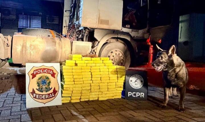Ação policial apreende mais de 100 quilos de cocaína em Paiçandu; motorista foi preso em flagrante