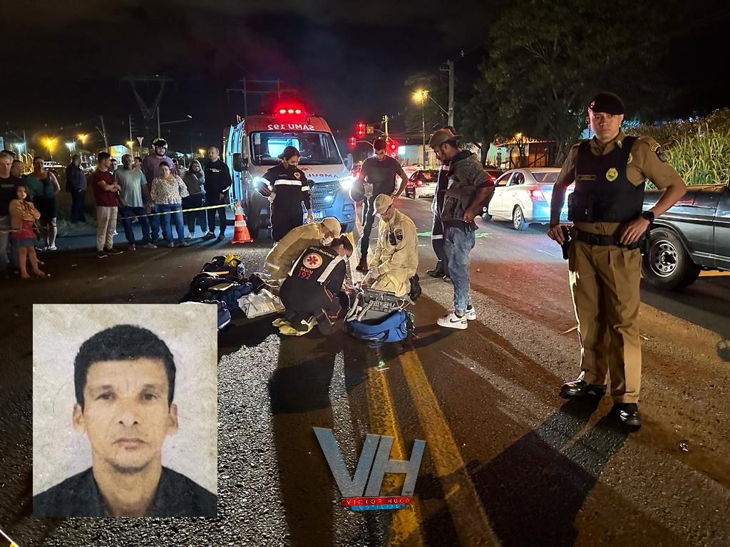 Motociclista fura semáforo e morre após ser atingido por caminhonete em alta velocidade no Contorno Sul de Maringá