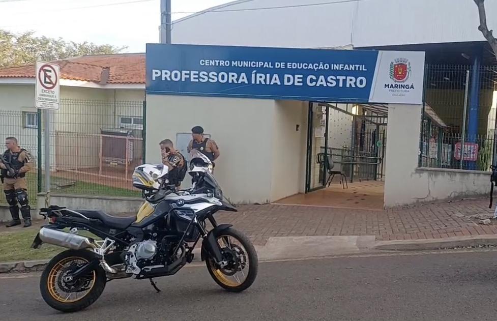 Homem armado com faca invade CMEI em Maringá; Ele foi preso em flagrante pela Polícia