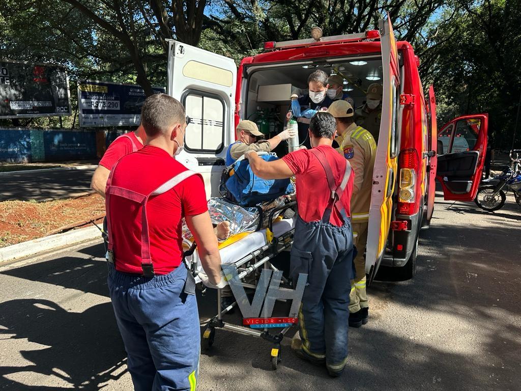 Segurança é reanimado após queda de moto em Maringá