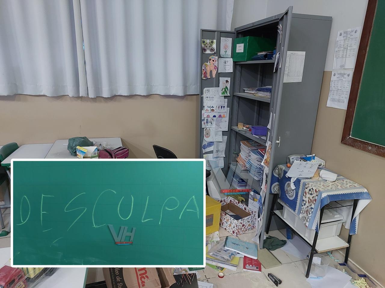 Vândalos invadem escola municipal pela terceira vez em menos de um ano em Sarandi