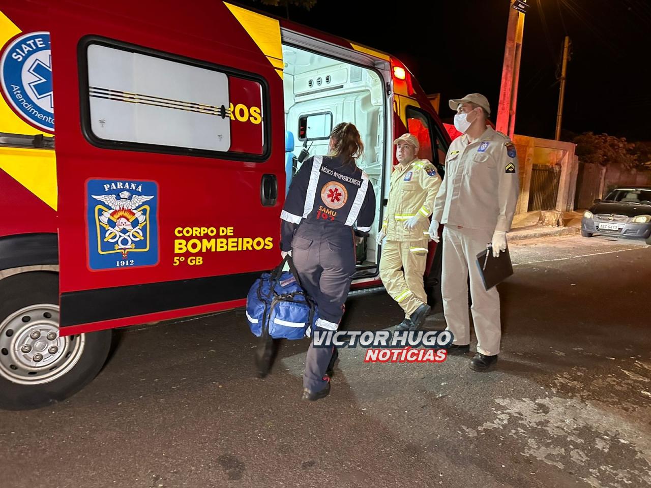 Homem é socorrido após ser esfaqueado pela namorada em Sarandi