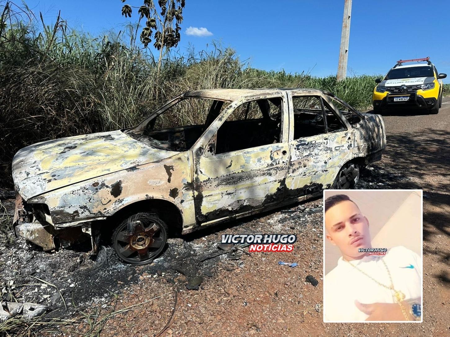 Carro encontrado incendiado pode ter sido usado em Homicídio em Sarandi