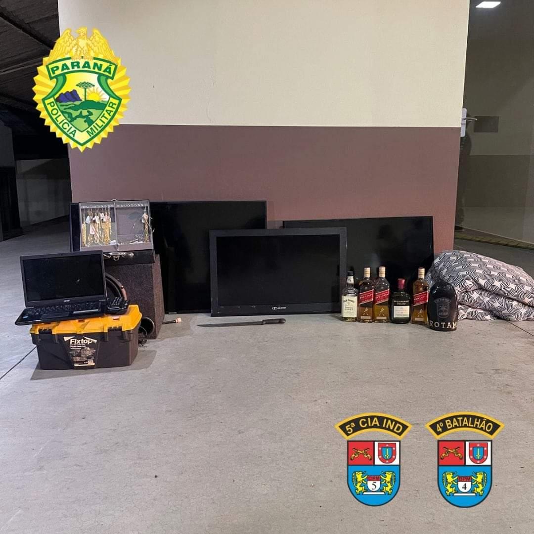 Moradores de Sarandi são presos após furtaram residências em Cianorte