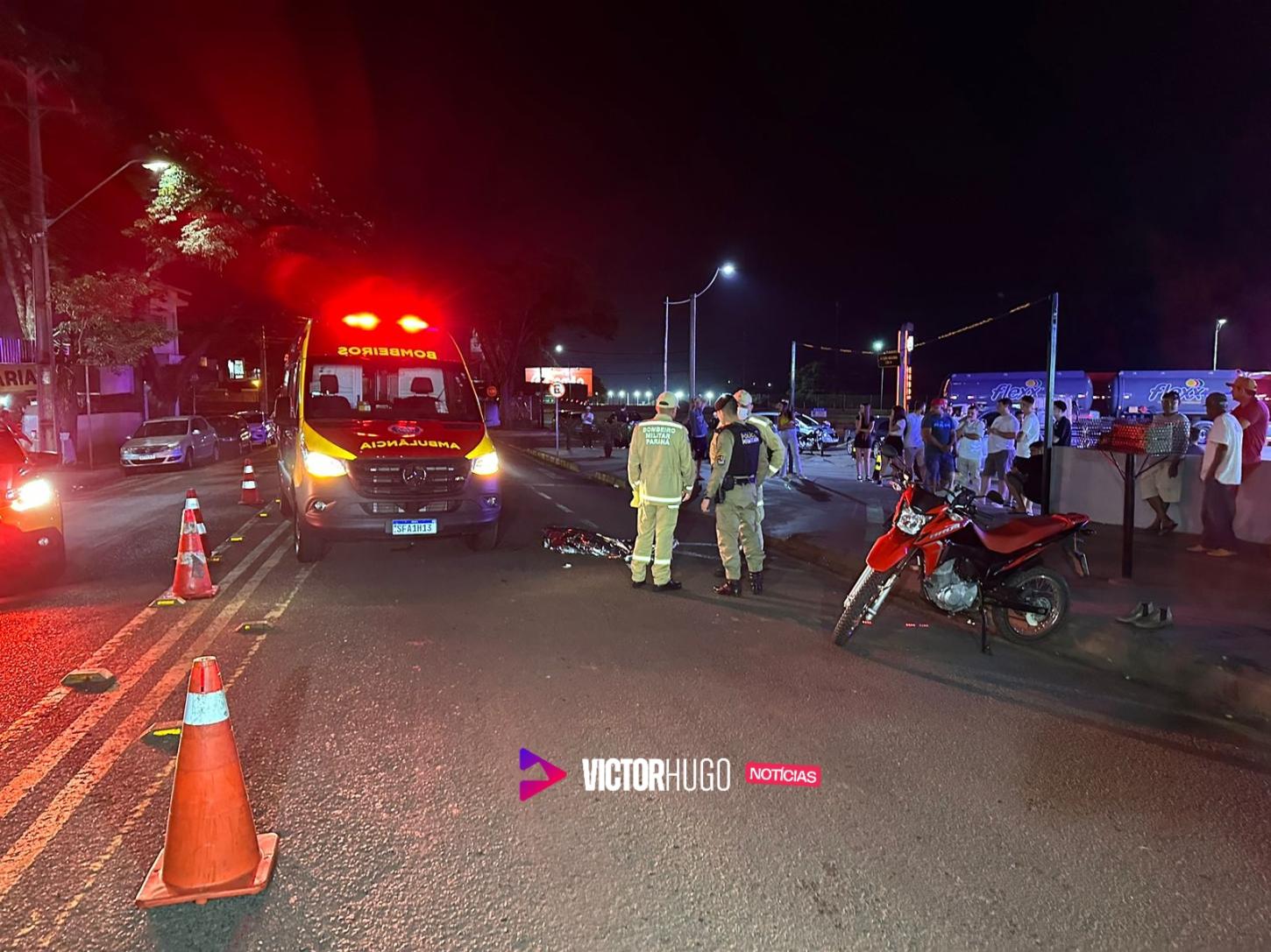 Idoso morre após ser atropelado por moto no centro de Iguatemi