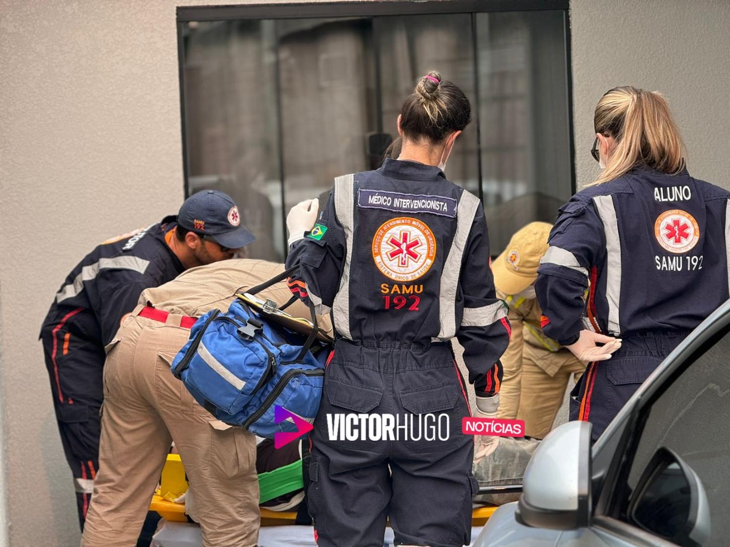 Homem fica ferido ao cair de escada de quase 3 metros, em Sarandi