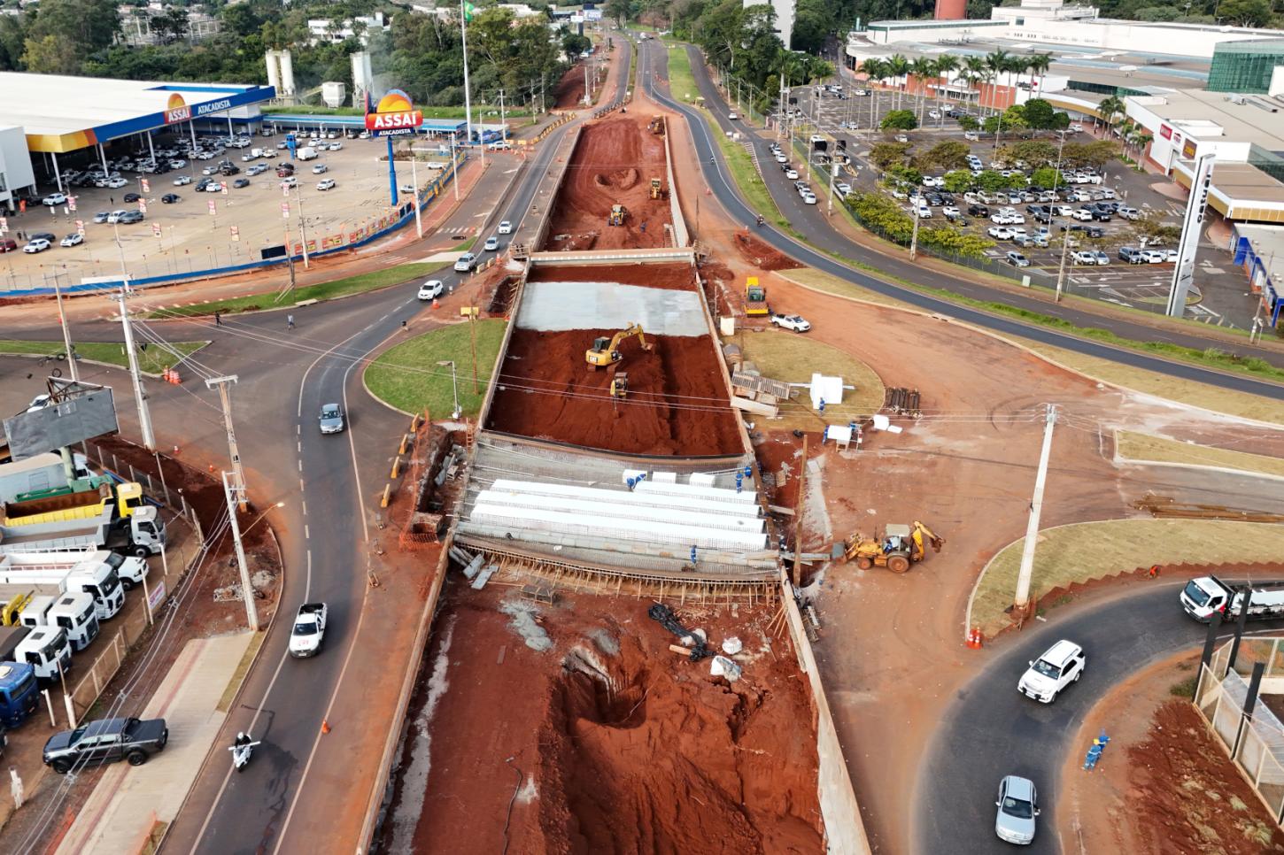 Obra do novo Trevo do Catuaí em Maringá chega a 54,3% de execução