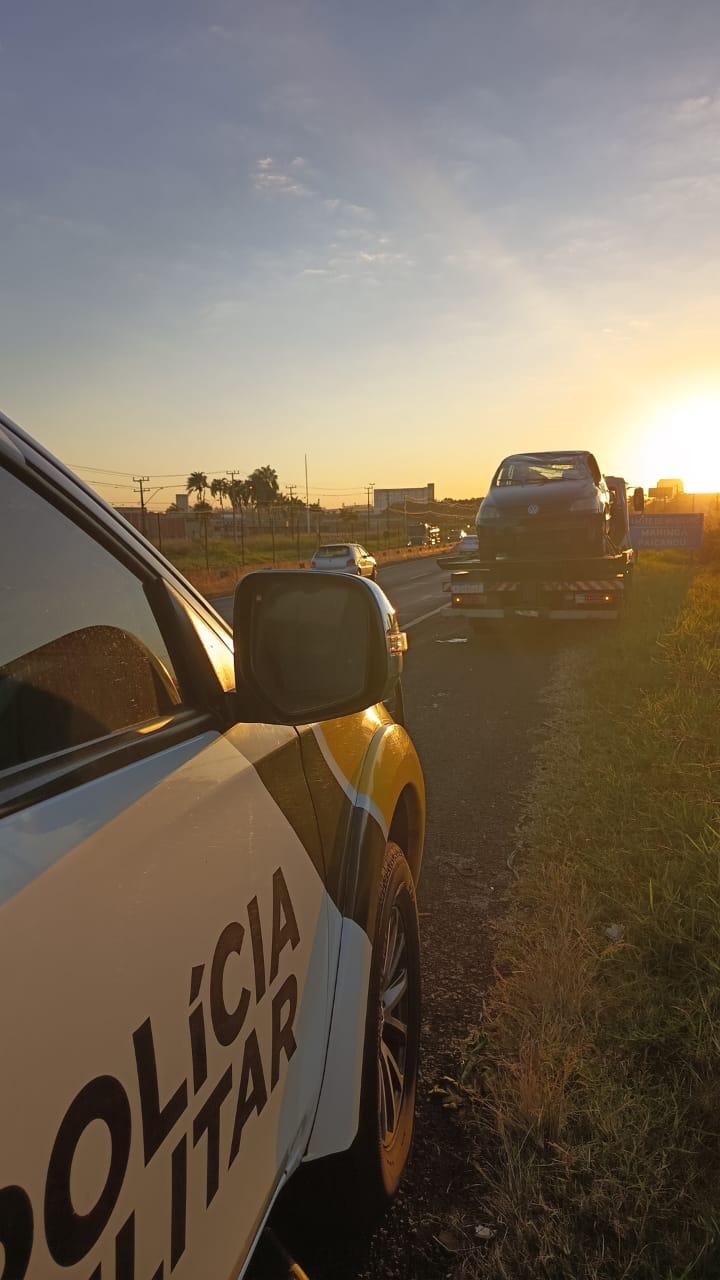 Acidente entre carro e caminhão deixa dois feridos na PR-323, em Paiçandu