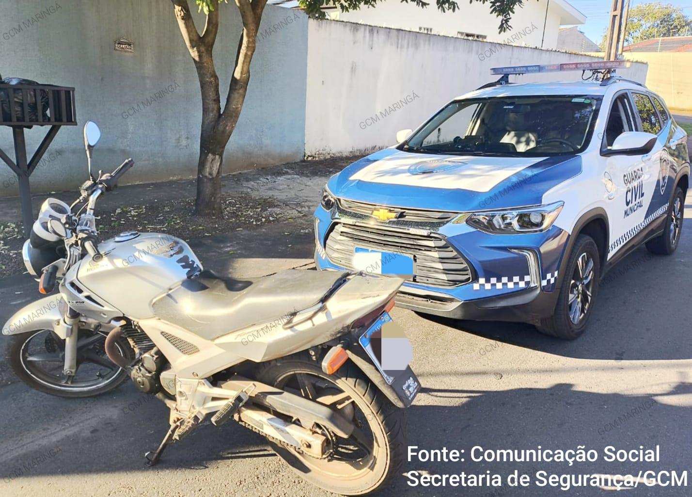 Guarda Civil Municipal de Maringá apreende moto com 203 multas e mais de R$ 40 mil em débitos
