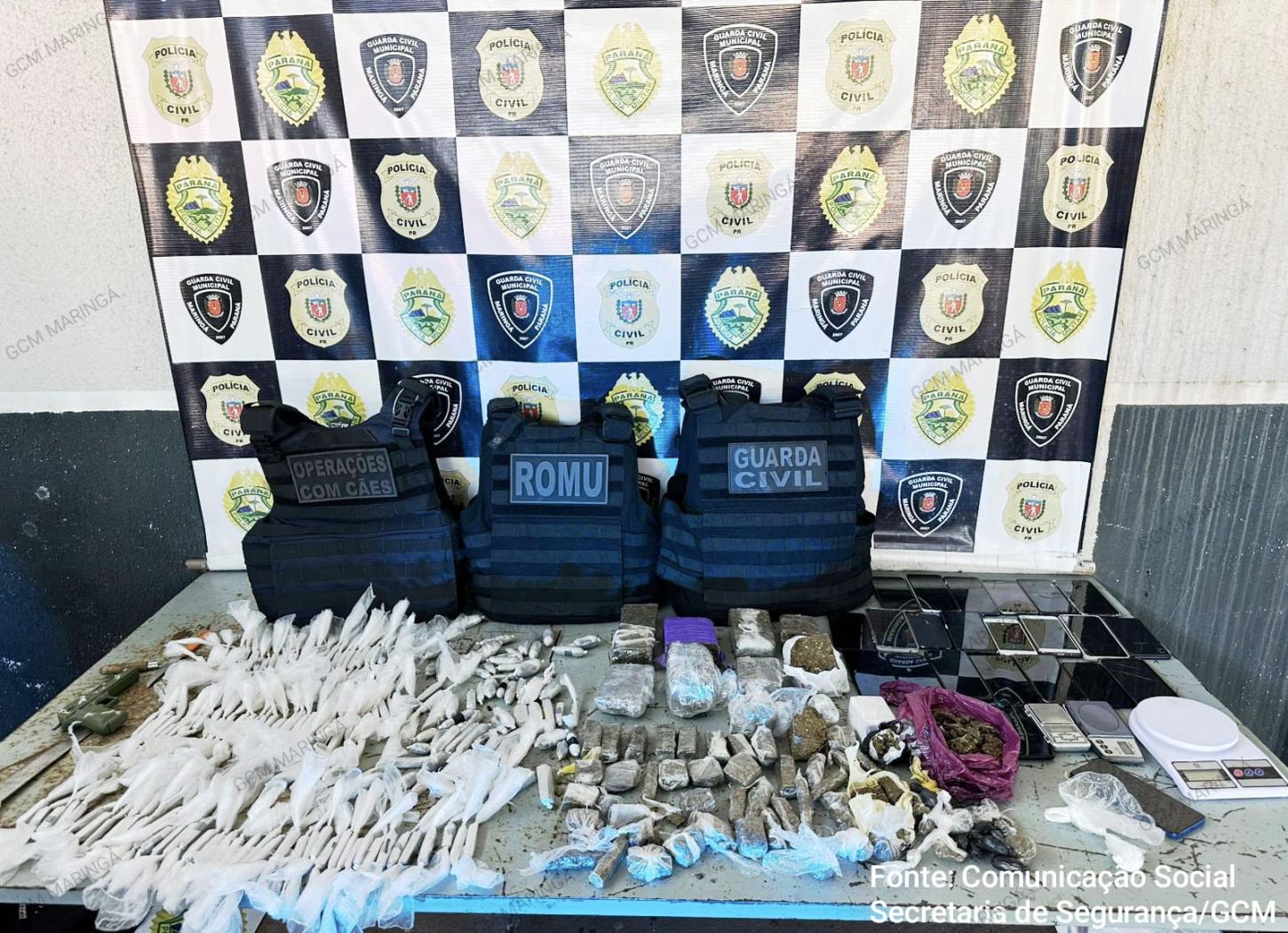 Guarda Civil Municipal de Maringá desmantela centro de distribuição de drogas operado por detentos em prédio público desativado