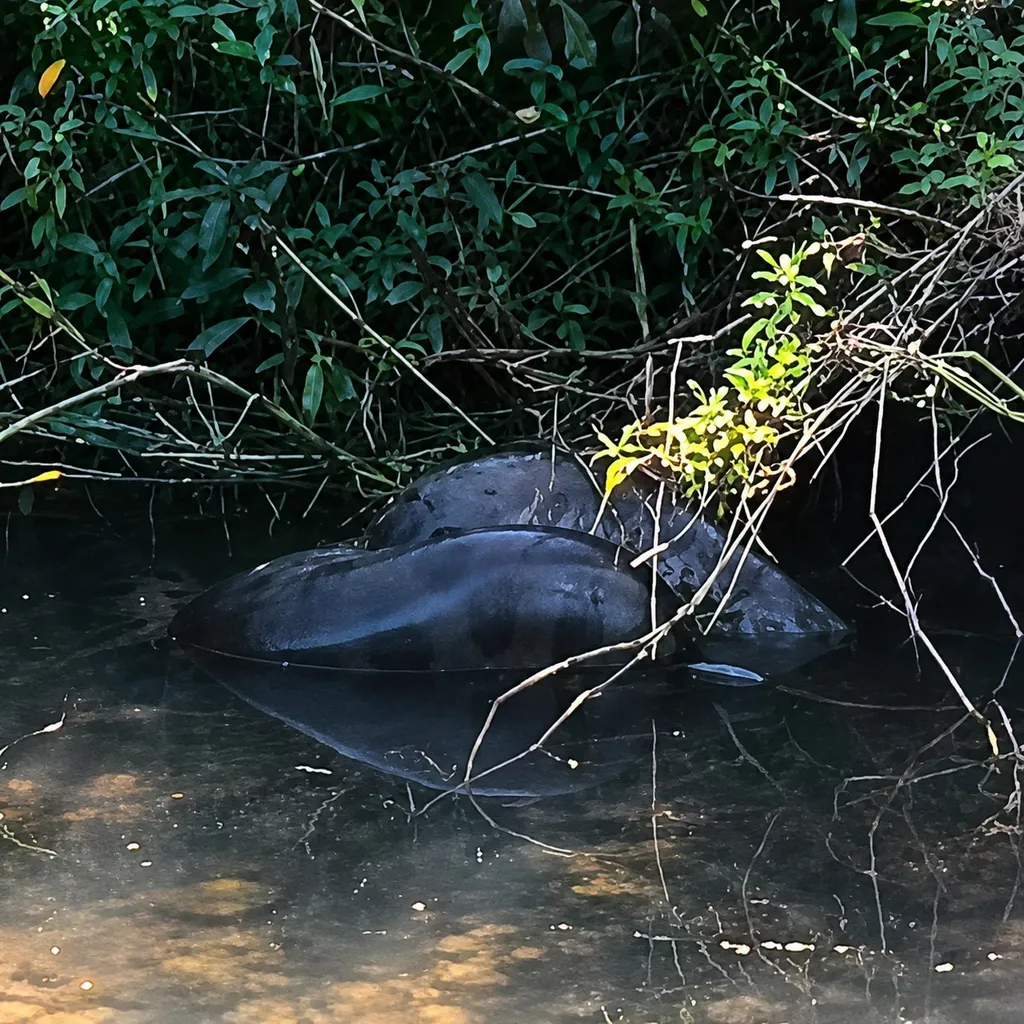 Sucuri gigante é flagrada por pescador no rio Paranapanema; ‘olha o tamanho da bruta’