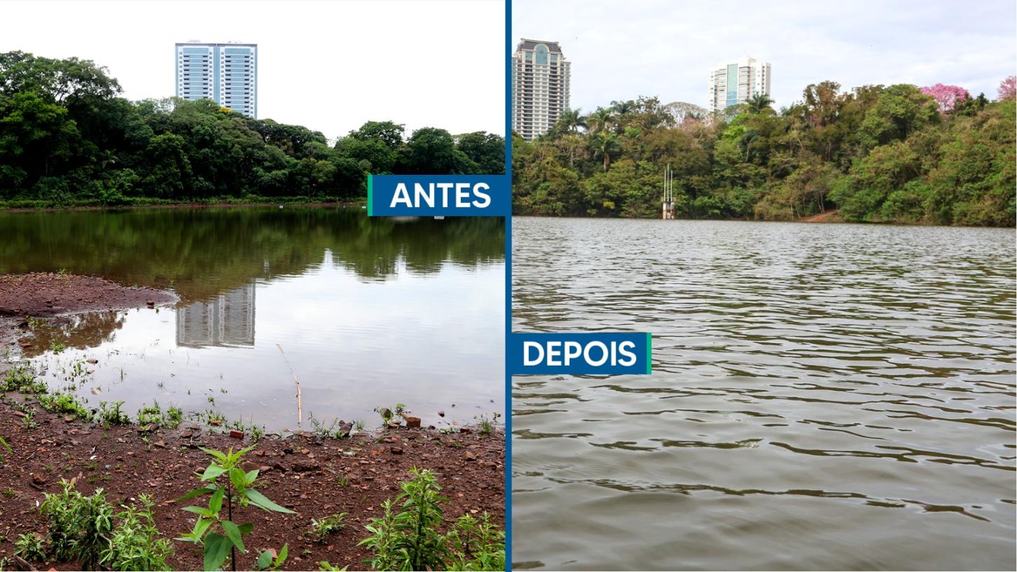 Lago do Parque do Ingá bate maior nível em 10 anos e chega a marca histórica em Maringá*