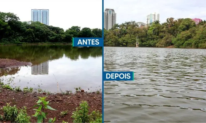 Lago do Parque do Ingá bate maior nível em 10 anos e chega a marca histórica em Maringá*